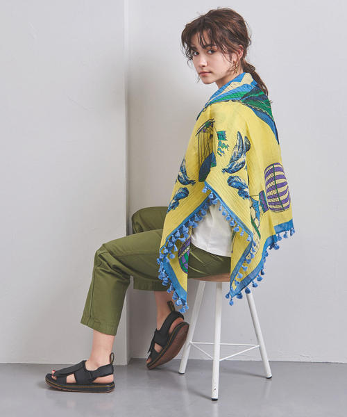 manipuri（マニプリ）の「＜manipuri（マニプリ）＞ポンポン ストール