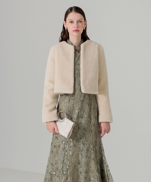 Leja（レジャ）の「【LEJA】ドレスに合うアウターノーカラークルー