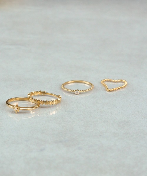 WEB限定】K18vermeil ダイヤモンド スターリング（リング）｜NOIR DE