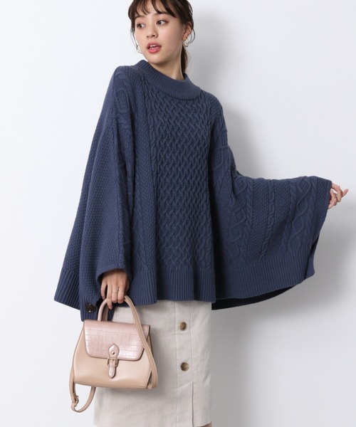 Heather（ヘザー）の「ケーブルニットポンチョ 919025（ニット