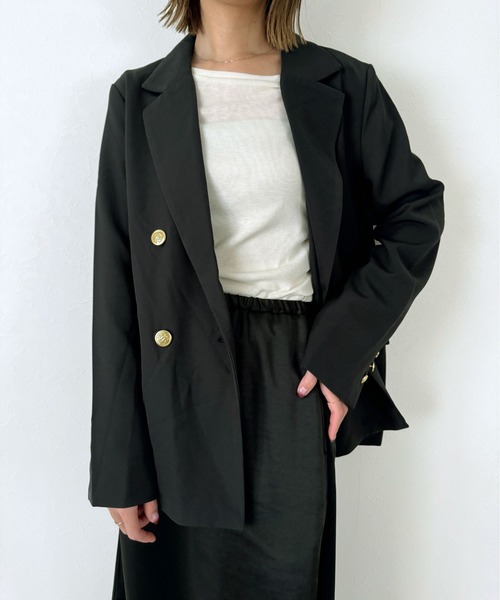 セール】金ボタンテーラードジャケット（テーラードジャケット）｜r