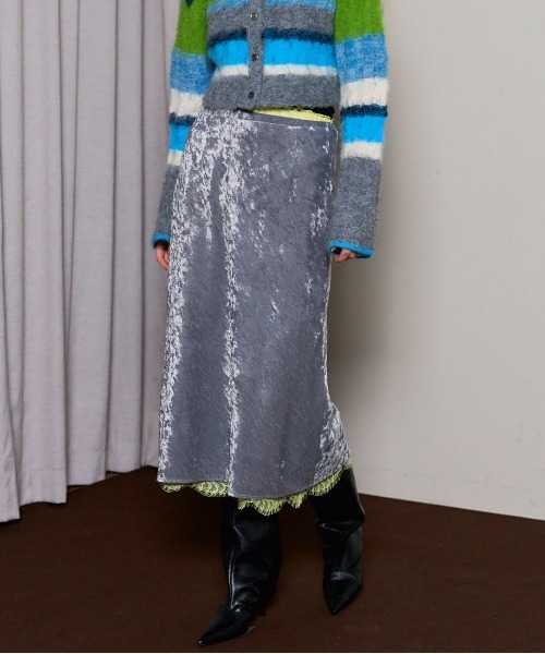 セール】Multiway Velor Mermaid Mid-calf Skirt/マルチウェイベロア