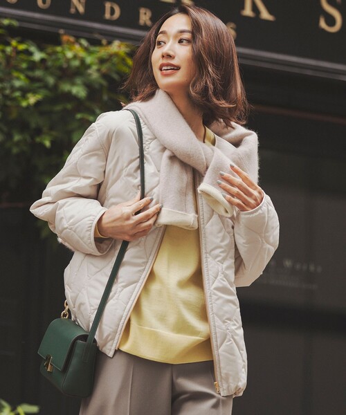 洗える】中綿キルティング ショート ブルゾン（ダウンジャケット