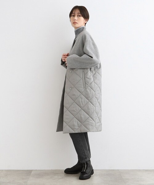 INDIVI（インディヴィ）の「◇【トレンド／ロング丈】キルト＆ウール