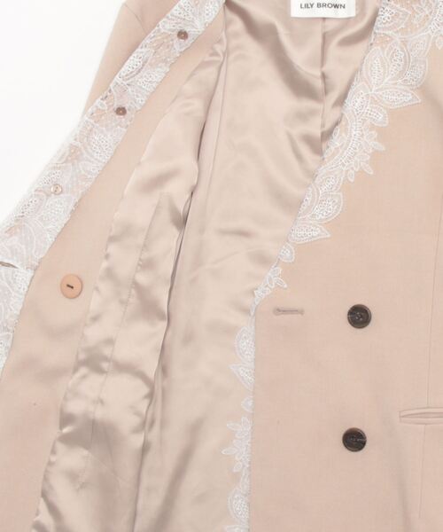 LILY BROWN（リリーブラウン）の「アタッチドレースカラーダブルJK