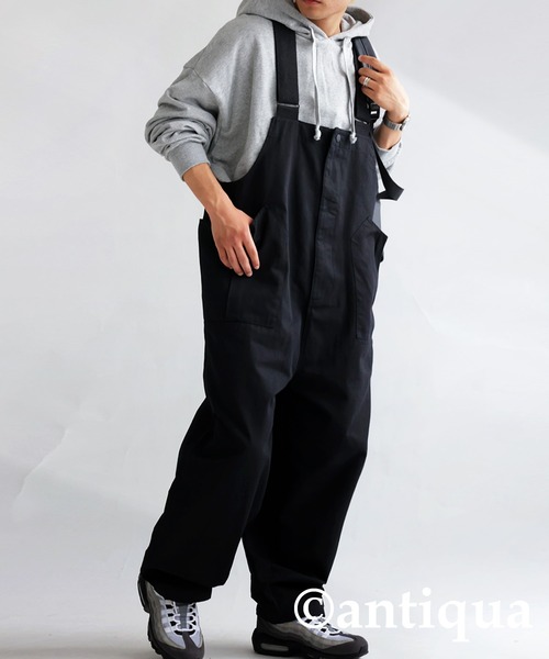 綿100％ミリタリーサロペット（サロペット/オーバーオール）｜antiqua