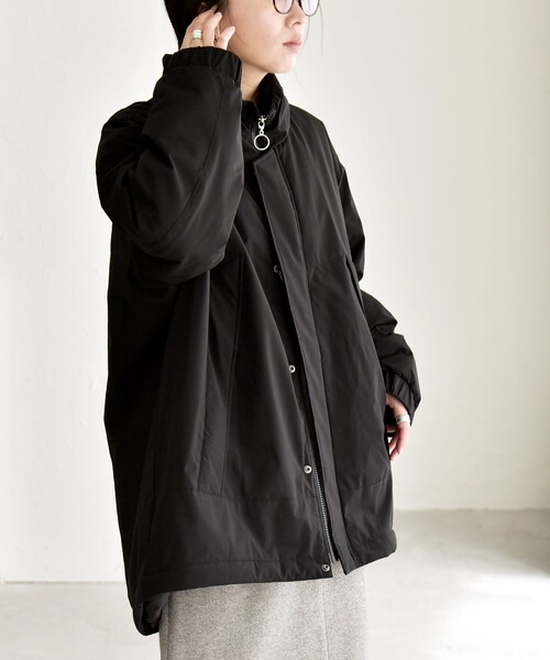 セール】quaranciel:〈撥水加工〉中綿 スタンドカラー ダブル ジップ