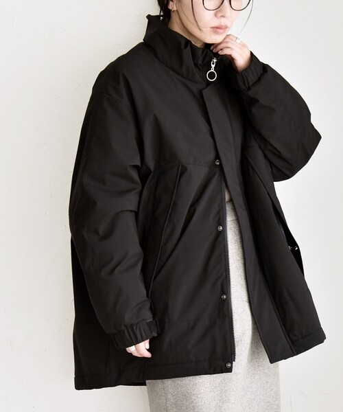セール】quaranciel:〈撥水加工〉中綿 スタンドカラー ダブル ジップ