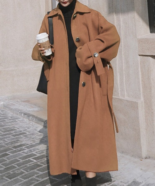 ベルト付きチェスターロング丈コート（チェスターコート）｜Girly Doll