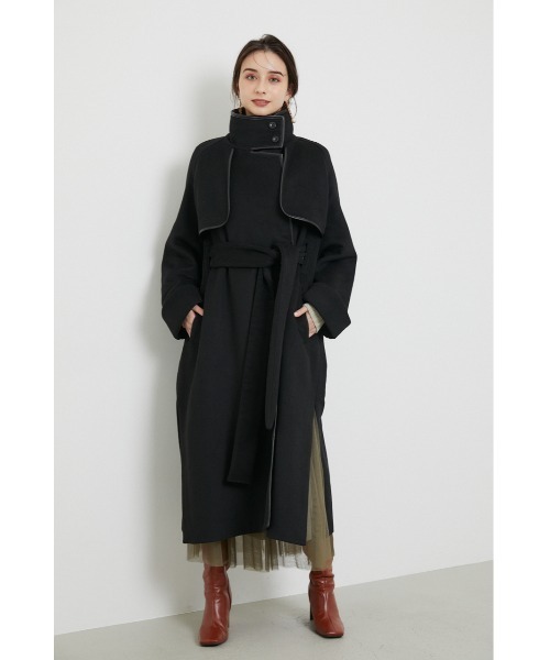 rienda（リエンダ）の「ウールミックスソフティポンチョコート