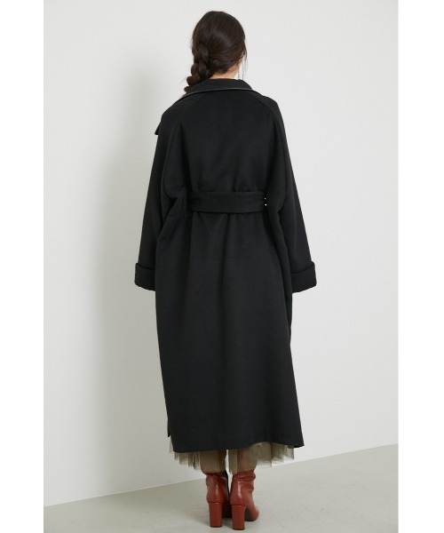 rienda（リエンダ）の「ウールミックスソフティポンチョコート