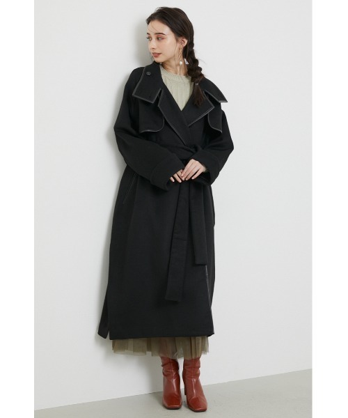 rienda（リエンダ）の「ウールミックスソフティポンチョコート