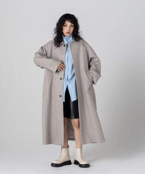 CITEN（シテン）の「＜CITEN＞ウールライク ビッグ バルカラーコート