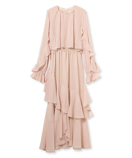 ブラウスレイヤードフリルワンピース（ワンピース）｜SNIDEL