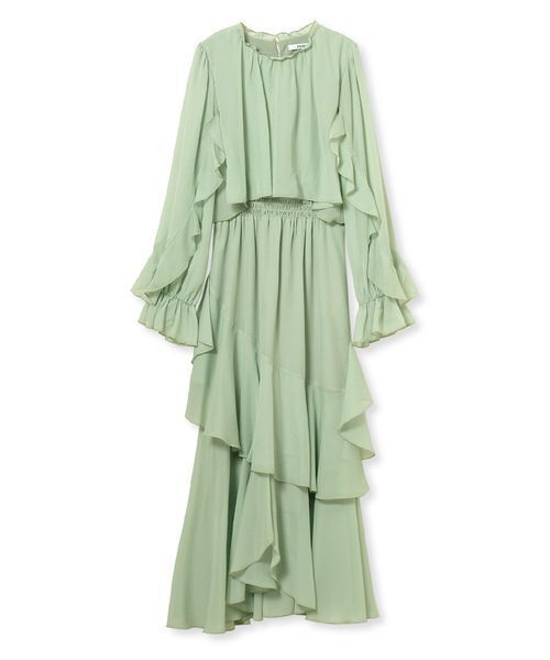 ブラウスレイヤードフリルワンピース（ワンピース）｜SNIDEL