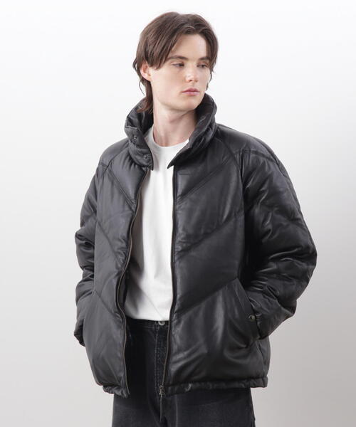 MANASTASH/マナスタッシュ V LEATHER DOWN JACKET/ Vレザーダウン