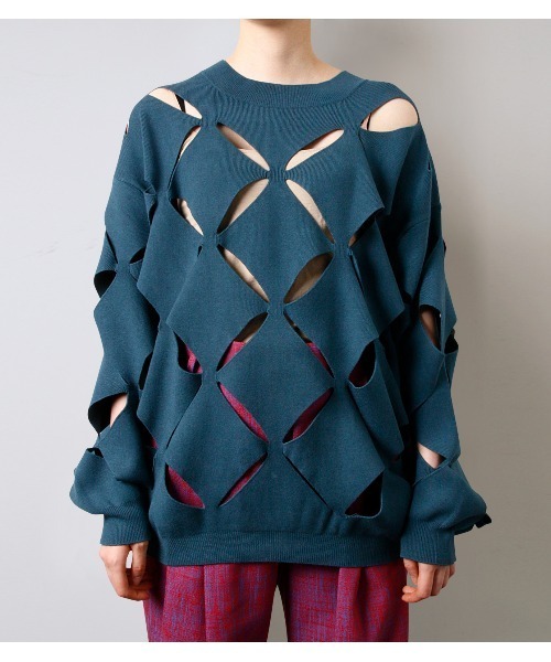 iRENE（アイレネ）の「Diamond Slit Knit（ニット/セーター）」 - WEAR