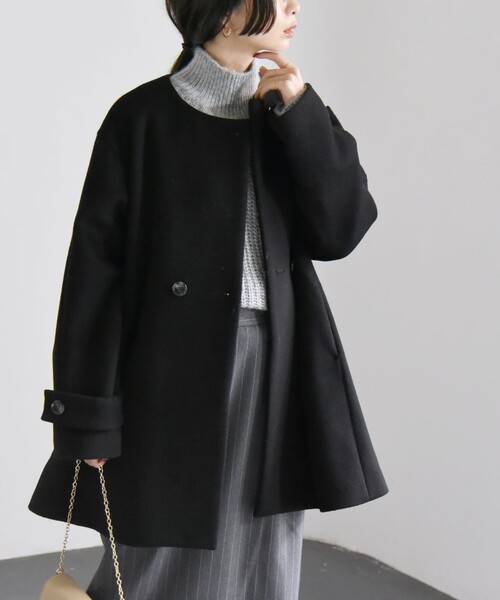 quaranciel（カランシエル）の「quaranciel: ウール ノーカラー ダブル