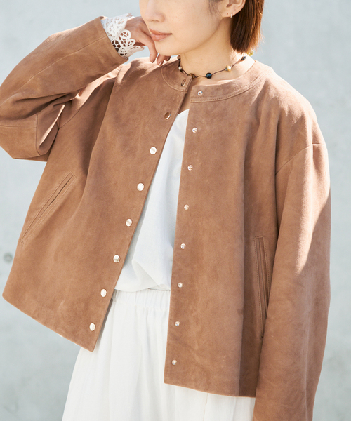 ラムスエードブルゾン（ライダースジャケット）｜IENA（イエナ）の