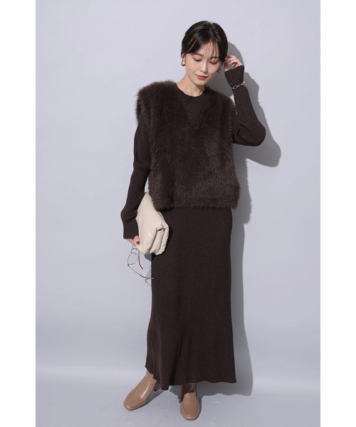 ラメニットロングワンピース（ワンピース）｜Arpege story