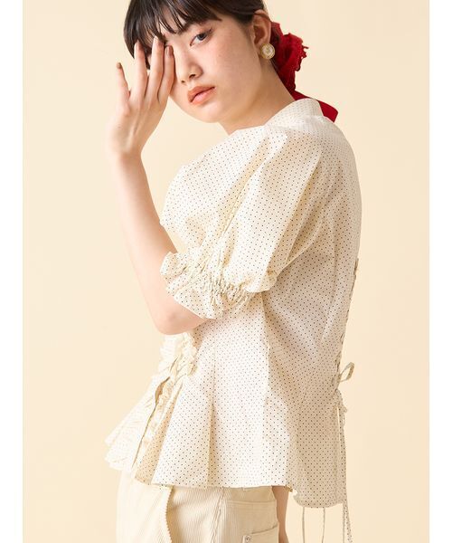 セール】フリルレースアップブラウス（シャツ/ブラウス）｜LILY BROWN