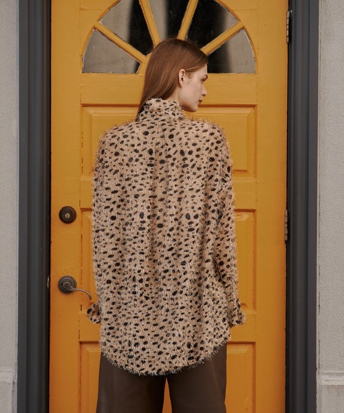seyto（セイト）の「Animal jacquard fringe shirt / アニマル