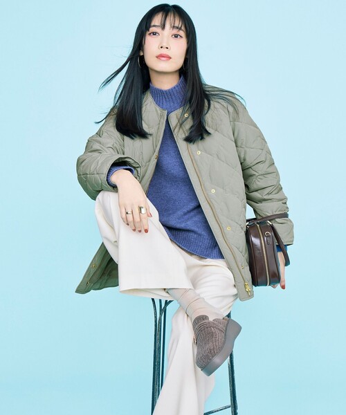 自宅で洗濯OK / 軽量で暖かい】TAIONコラボ キルティングブルゾン