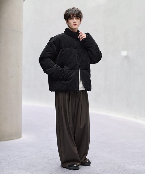 セール】ハイネック中綿ショートジャケット(600フィルパワー)（ダウン