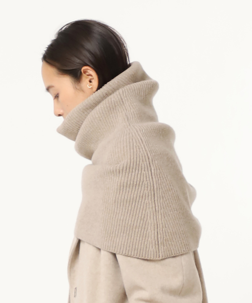 AP STUDIO（エーピーストゥディオ）の「リブニットケープ（マフラー