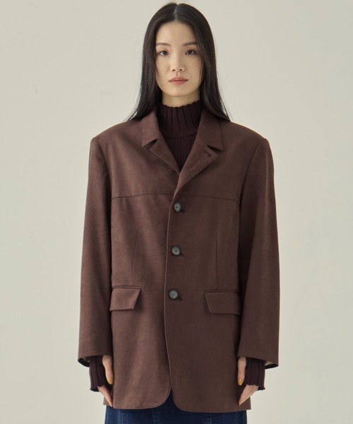 STUDIOUS/ステュディオス】Soft Suede Over Jacket/ソフトスエード