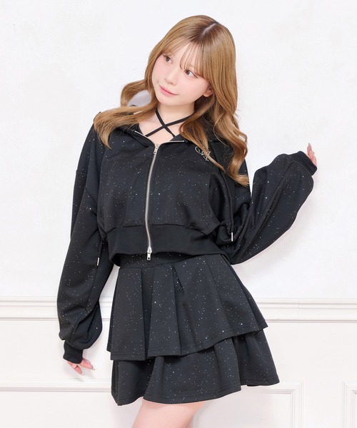 上下セット売り】ラメポンチセットアップ（セットアップ）｜apres jour