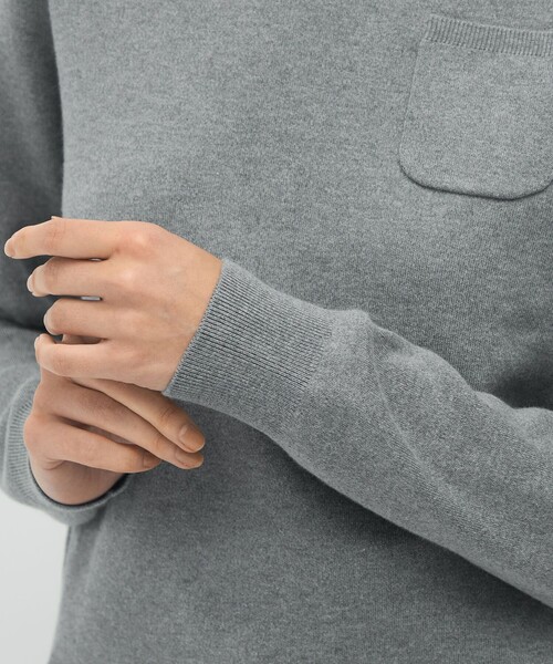 コットンカシミヤ ポケットプルオーバー（ニット/セーター）｜CABaN