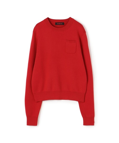 コットンカシミヤ ポケットプルオーバー（ニット/セーター）｜CABaN
