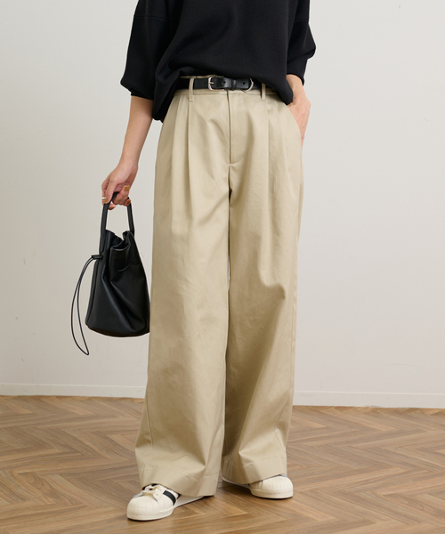 FRAMeWORK（フレームワーク）の「CHINOワイドパンツ（チノパンツ