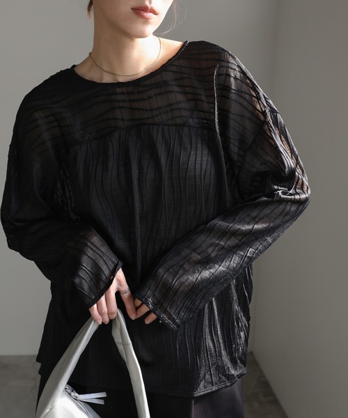 セール】ウェーブシアートップス（Tシャツ/カットソー）｜select MOCA