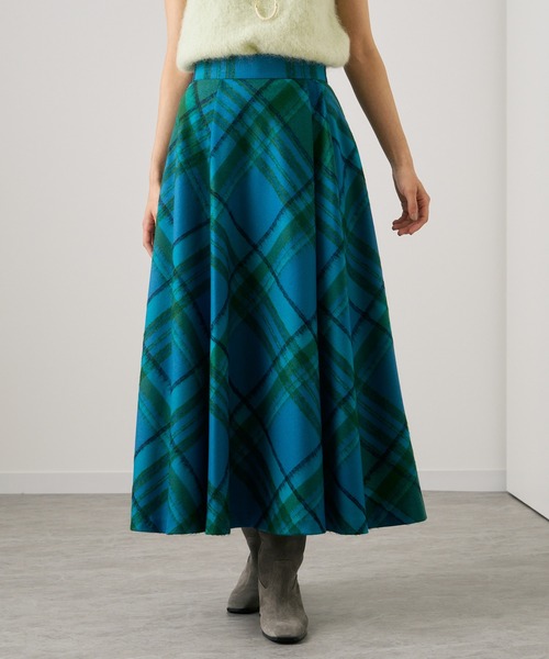 ANAYI（アナイ）の「モヘアチェックタック スカート（スカート）」 - WEAR