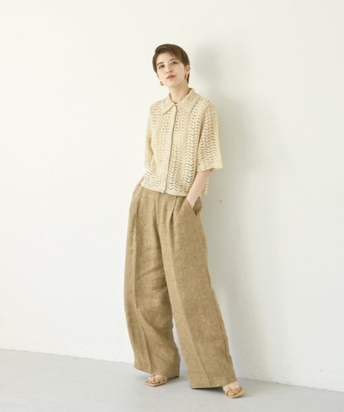 TODAYFUL（トゥデイフル）の「レースニットシャツ（シャツ/ブラウス