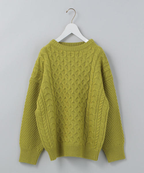 6（ロク）の「＜6(ROKU)＞LIGHT CABLE KNIT/ニット（ニット/セーター