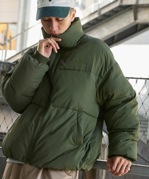 CODDERR】ボリュームハイネック撥水ナイロン中綿ジャケット MONO-MART