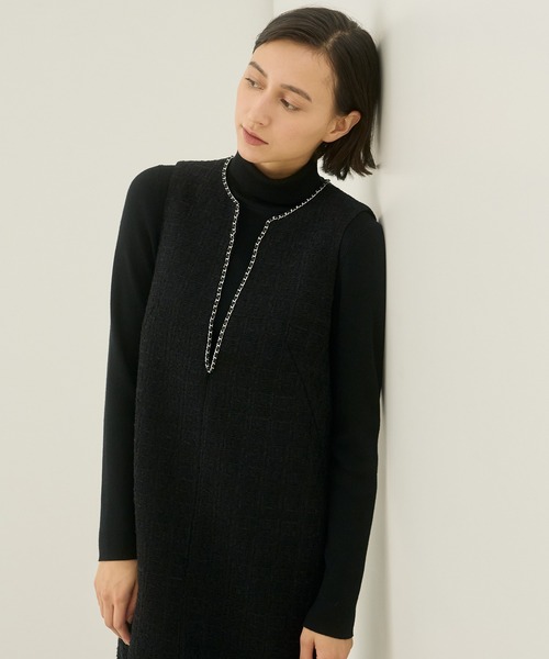 ANAYI（アナイ）の「チェックツィードジャンパー スカート（ワンピース