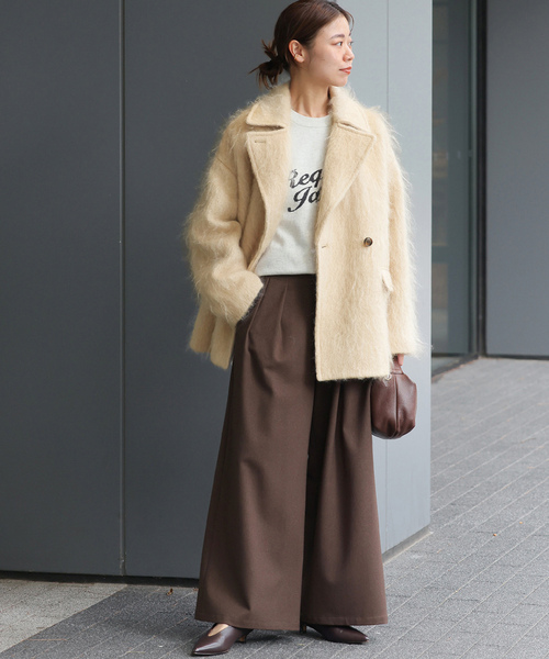 モヘヤミックスシャギーショートコート 【公式通販】