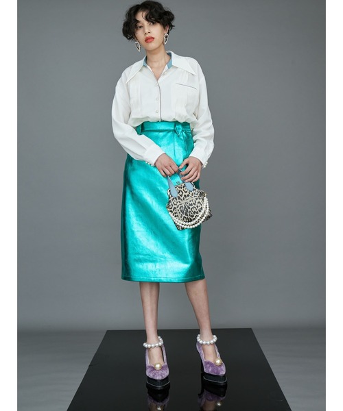PAMEO POSE（パメオポーズ）の「Metallic Skirt（スカート）」 - WEAR