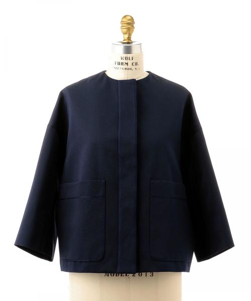 Drawer（ドゥロワー）の「Drawer グログラン ノーカラージャケット