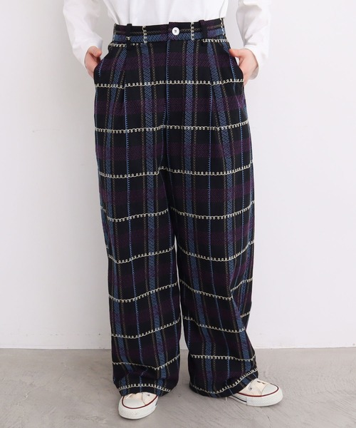 l'atelier du savon（アトリエドサボン）の「○くるくるチェック刺繍