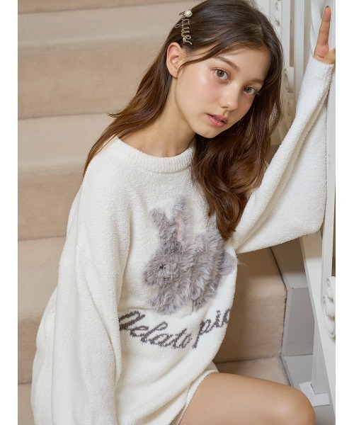 gelato pique（ジェラートピケ）の「ベビモコラビットジャガードプル