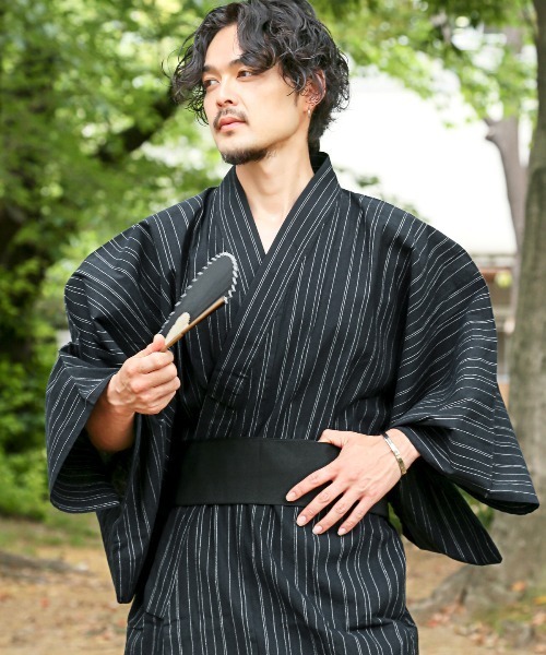 セール】雅 浴衣 4点セット 帯 下駄 扇子 メンズ浴衣（浴衣