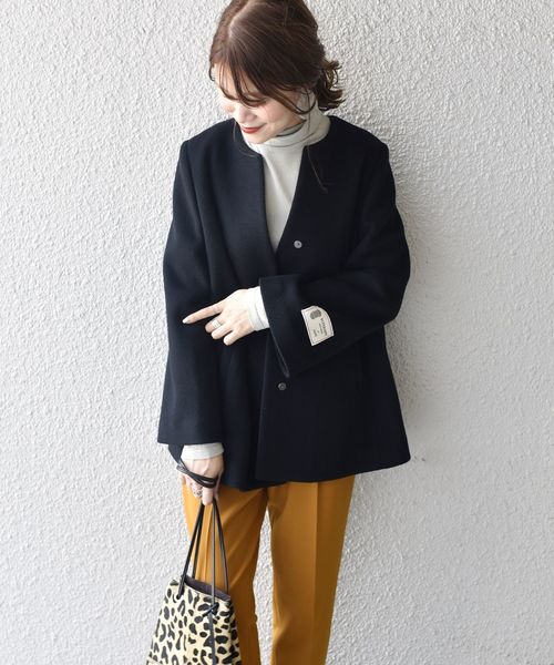 SHIPS（シップス）の「SUPER140キーネックショートコート◇（その他