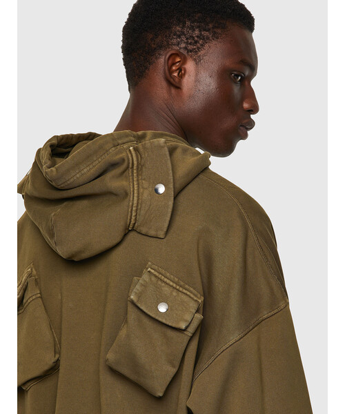 DIESEL（ディーゼル）の「メンズ スウェットパーカー マルチポケット