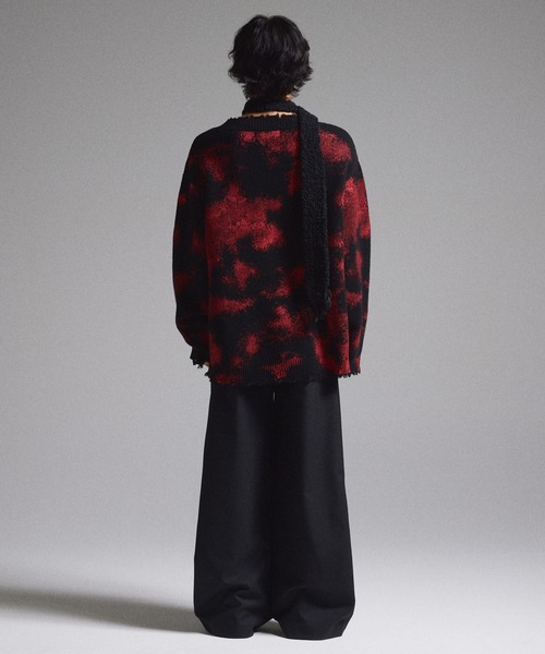 GRANCY（グランシー）の「【GRANCY】Spray Damaged V-neck Wool Knit