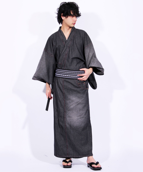 セール】デニム 浴衣 ゆかた 着物 インディゴ（浴衣）｜8(eight